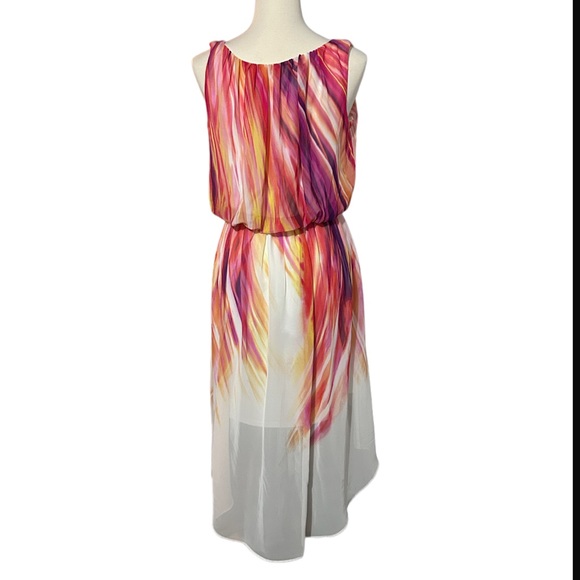 High low Water Color Rainbow Dress Size 8 - Picture 3 of 4